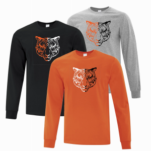 LONG SLEEVE TEE - Half Tiger Logo - YOUTH FIT