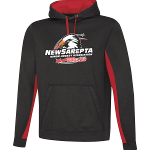 HOODIE - EAGLES - POLY TWO TONE BLACK - UNISEX FIT