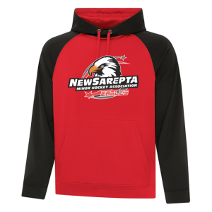 HOODIE - EAGLES - TWO TONE RED POLY - UNISEX FIT
