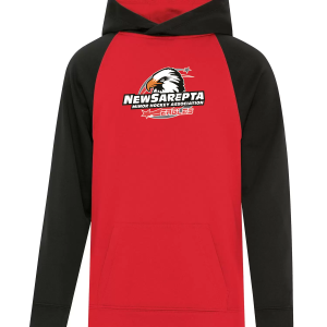 HOODIE - POLY - TWO TONE RED - YOUTH FIT